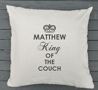 personalised men's cushion by tilliemint loves