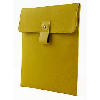 yellow leather ipad case by freeload leather accessories