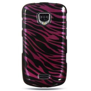 Hard Snap on Shield With PLUM BLACK ZEBRA Desing Faceplate Cover Sleeve Case for SAMSUNG 4G LTE DROID CHARGE i510 / i520 With PRY Tool Removal Case [WCF839] Cell Phones & Accessories