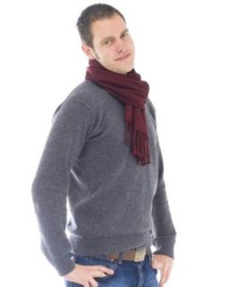 Men's pure brushed silk scarf   colour burgundy/black at  Mens Clothing store