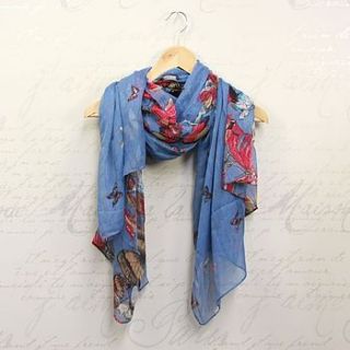 blue butterfly scarf by lisa angel