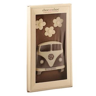 handmade campervan chocolate bar by chocolate on chocolate