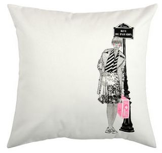 marguerite cushion pink by caroline mcgrath