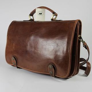 handmade italian leather briefcase by cocoonu