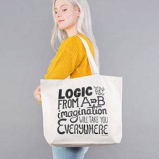 'imagination' big canvas bag by alphabet bags