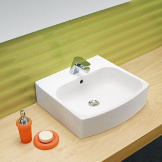 Bissonnet Universal Club Porcelain Bathroom Sink with Overflow   03040