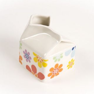 flower power porcelain milk jug by hanne rysgaard ceramics