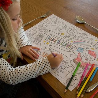 colour in christmas placemats by adra