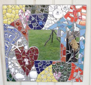 key to your heart mosaic mirror by more mosaics