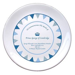 royal baby commemorative plates by sleepyheads