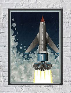 thunderbird rocket print by lime lace