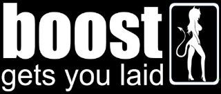 BOOST GETS YOU LAID FUNNY JDM CAR BUMPER STICKER VINYL DECAL FREE USPS SHIPPING Automotive