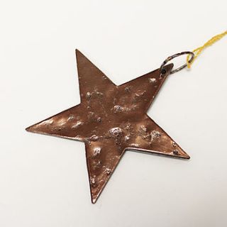 copper coloured star by lindsay interiors