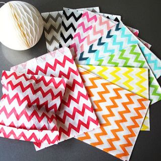 chevron stripe party goody bags by pearl and earl
