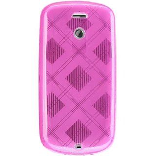Hot Pink Checker Gel Skin for T Mobile HTC Google G2 / MyTouch 3G Protector Case Cell Phones & Accessories