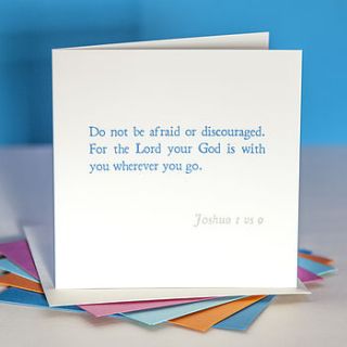 'do not be afraid' bible verse card by belle photo ltd