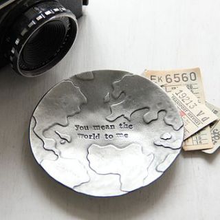 'you mean the world to me' trinket dish by kutuu lifestyle