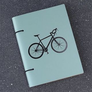 leather bound bicycle journal by artbox