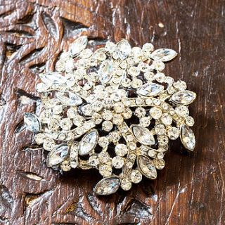 crystal chunky stone cluster brooch by anusha