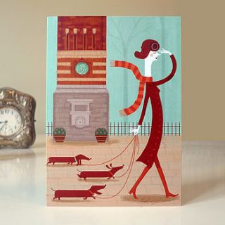 'lady pinky' greeting card by 2d scrumptious