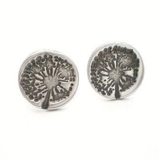 dandelion wish silver stud earrings by ali bali jewellery