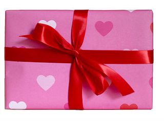 heart print wrapping paper by toby tiger