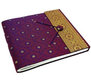 fair trade large sari photo album by paper high