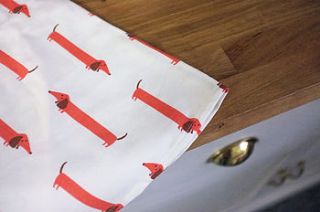 dachshund print tea towel by fenella smith