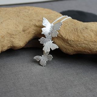 handmade silver butterfly pendant by caroline cowen jewellery