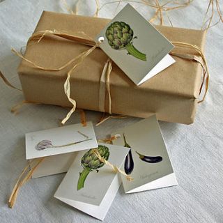 mediterranean vegetables gift tags by the botanical concept