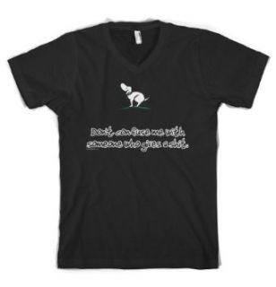 (Cybertela) Don't Confuse Me With Someone Who Gives A Shit Men's V neck T shirt Funny Tee Clothing