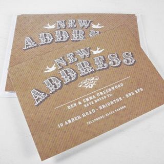 personalised change of address cards by prettywild design