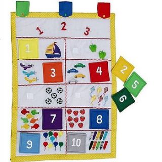 learn to count wall hanging by alphabet gifts & interiors