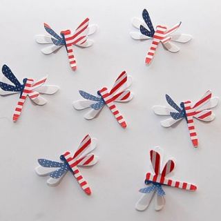 stars and stripes dragonfly confetti by love those prints