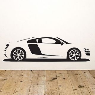 r8 sports car vinyl wall sticker by oakdene designs