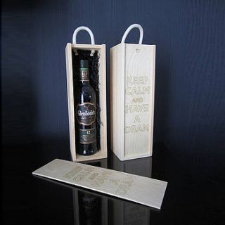 personalised laser etched wine box by shindigg