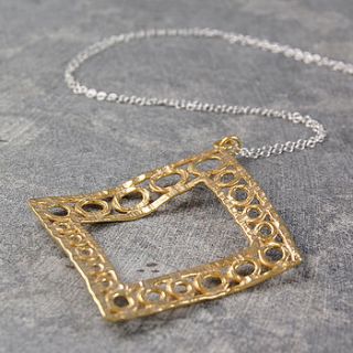 sterling silver and gold frame necklace by otis jaxon silver and gold jewellery