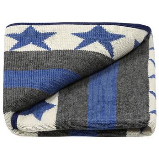 super star knitted baby boys blanket by award winning lilly + sid