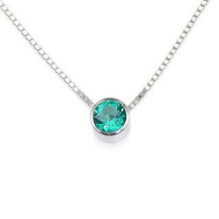 emerald necklace may birthstone by lilia nash jewellery