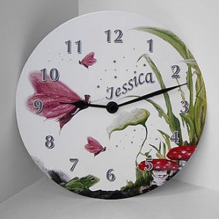 personalised children's clocks for girls by picture proud ltd
