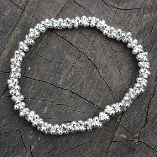 silver bead bracelet by nest