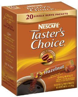 Tasters Choice Hazelnut Instant Coffee, 20 Count Sticks (Pack of 8)  Grocery & Gourmet Food