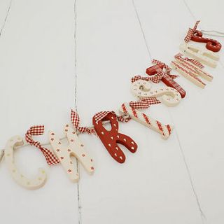 christmas garland by the chic country home