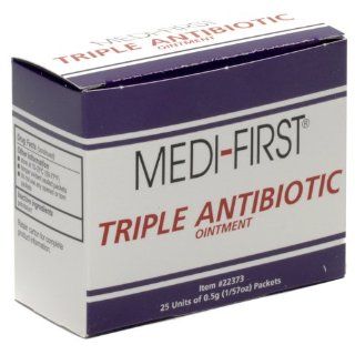 Triple Antibiotic Cream Ointment   25 ct Box Individual Units 0.5g