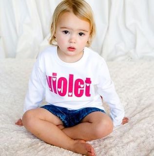 personalised 'hearts and stars' t shirt by jack spratt baby