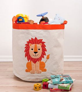 lion storage hamper by the little blue owl