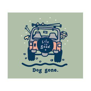 LIFE IS GOOD DOG GONE JEEP L/S TEE   WOMENS   M   CACTUS  Athletic Shirts  Sports & Outdoors