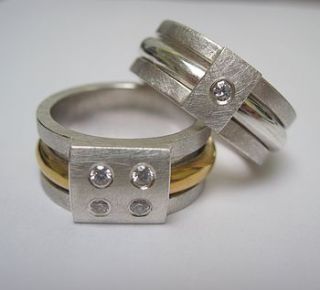four diamond spinning ring by lorna hewitt jewellery