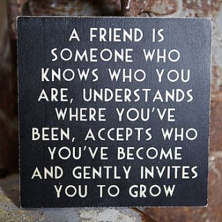 square wooden friendship signs by the original home store
