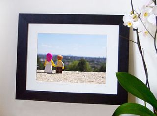 framed wedding toy figure photo print by kym haverson